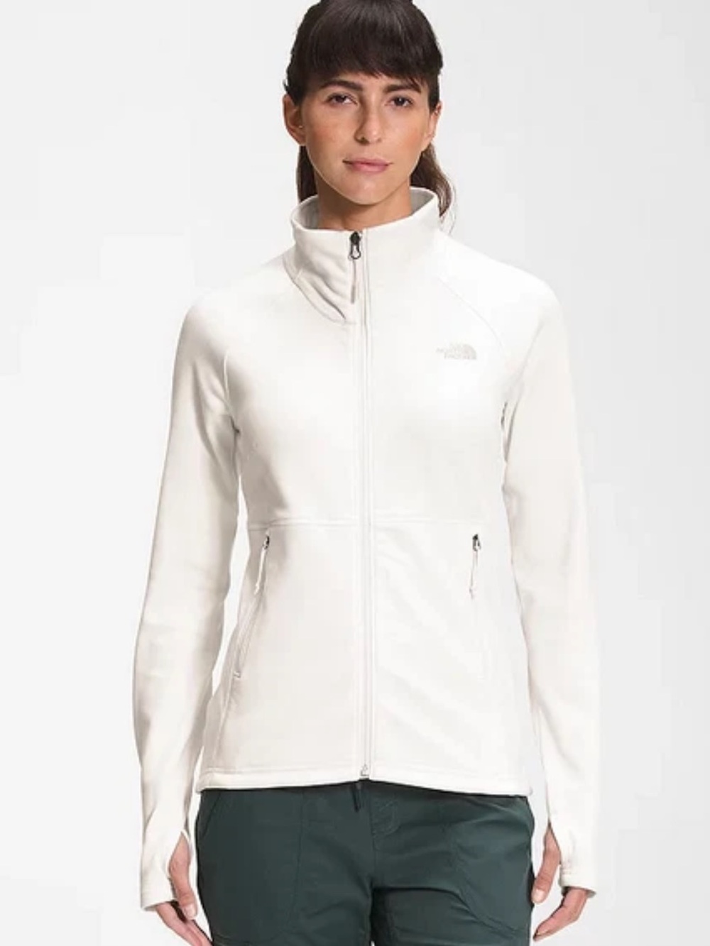 The North Face CANYONLANDS Women’s White Full-Zip Fleece Jacket Size M outdoor
